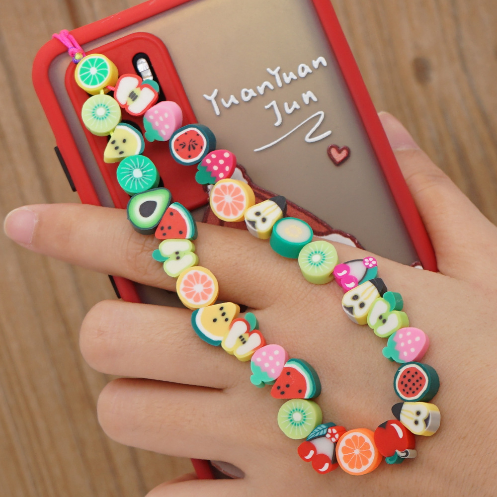 Phone Accessories Crochet - لطيف الفاكهة حبة الهاتف حزام سلسلة