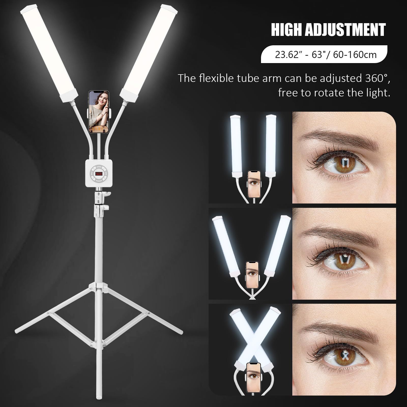 Led Strip Selfie - 50 واط مزدوجة الأسلحة LED ملء