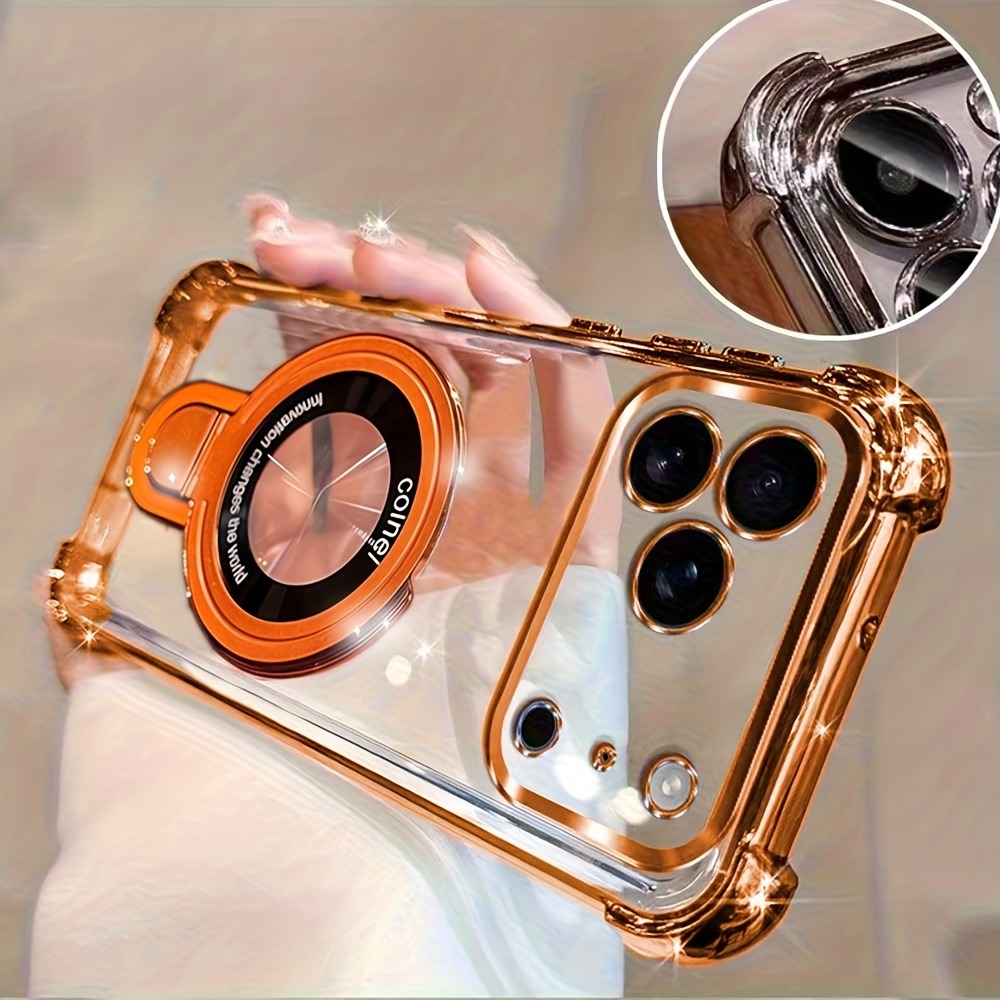Phone Accessories Popsocket - غطاء هاتف فاخر مطلي لآيفون 17