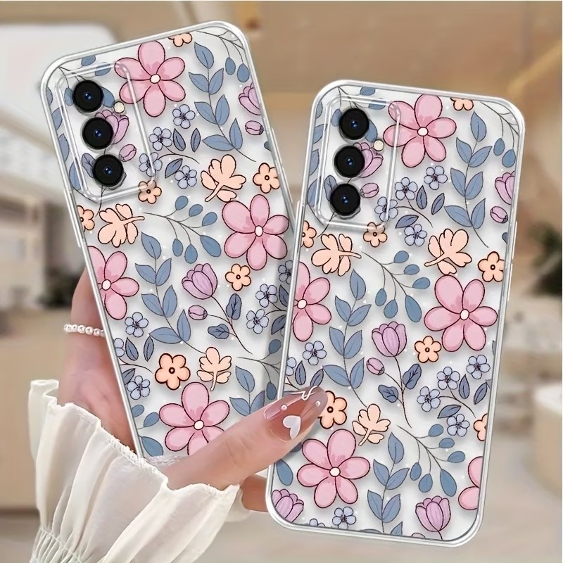 Samsung Accessories Phone - غطاء هاتف شفاف مضاد للانزلاق لسامسونج