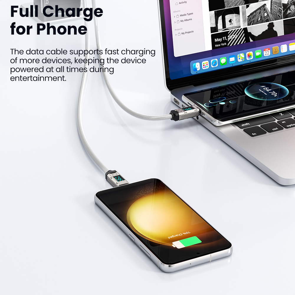 Toocki PD 66 واط USB C كابل 6A - مراجعة Usb Data Cable وسعره