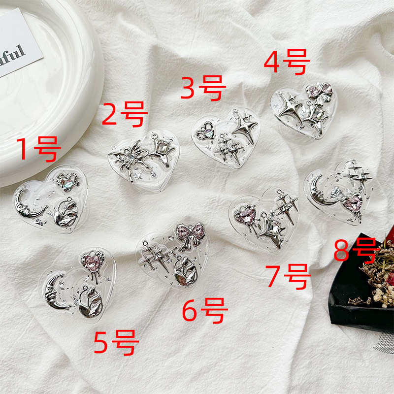 حامل هاتف شفاف على شكل قلب مع  - مراجعة Phone Accessories Items وسعره