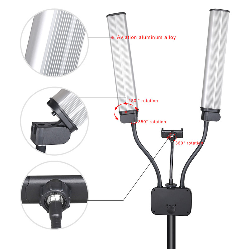 مزدوجة الأسلحة LED ملء ضوء است - مراجعة Led Strip Selfie وسعره