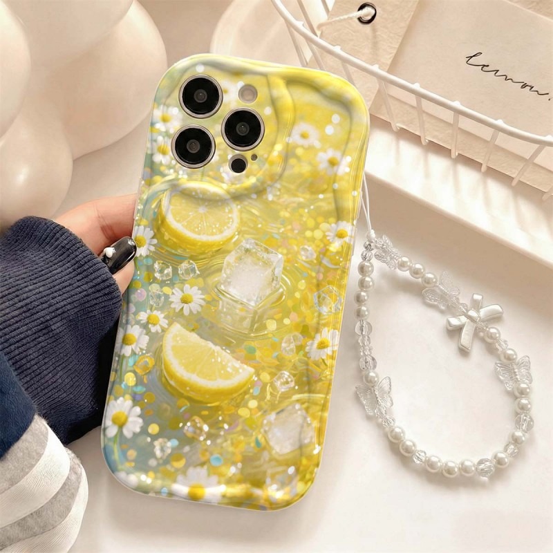 جراب هاتف بنمط ثلجي بزهرة اللي - مراجعة Yellow Phone Accessories وسعره